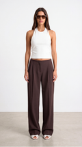 MOSS BROWN PALAZZO TROUSERS