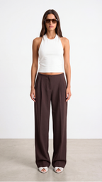 SIDE WHITE BACKLESS BASIC TOP