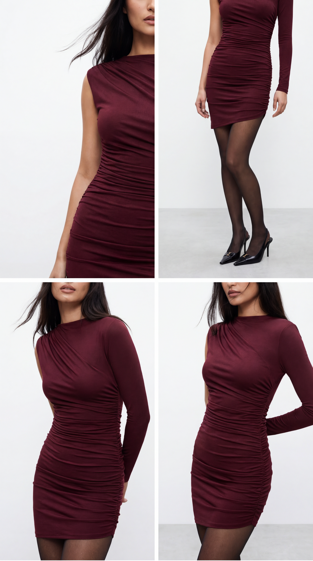 ARLET BORDO MİNİ ELBİSE