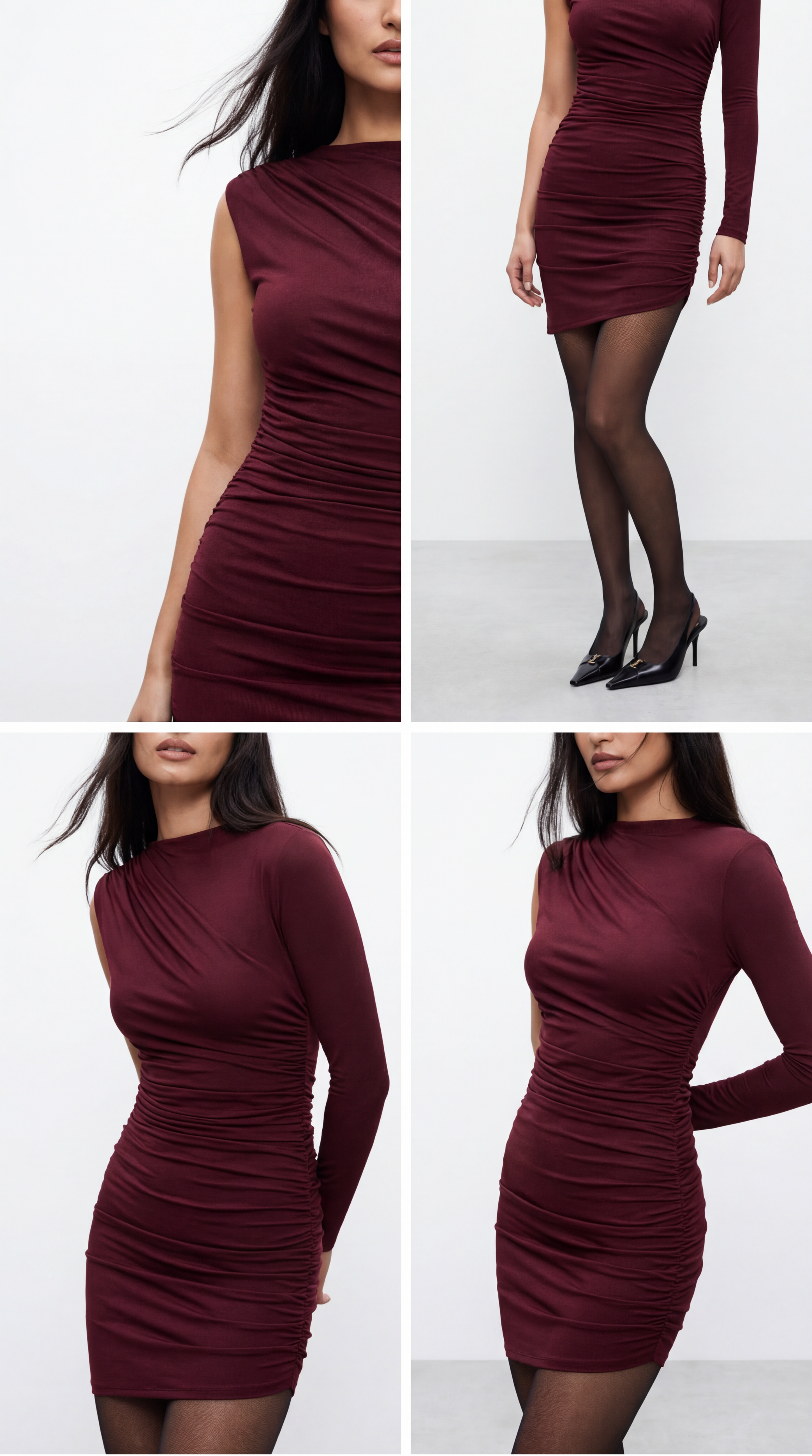 ARLET BORDO MİNİ ELBİSE