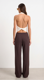 SIDE WHITE BACKLESS BASIC TOP