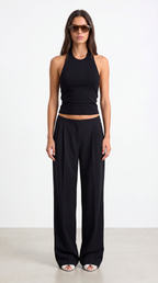 YANA BLACK BACKLESS BASIC TOP