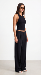 YANA BLACK BACKLESS BASIC TOP