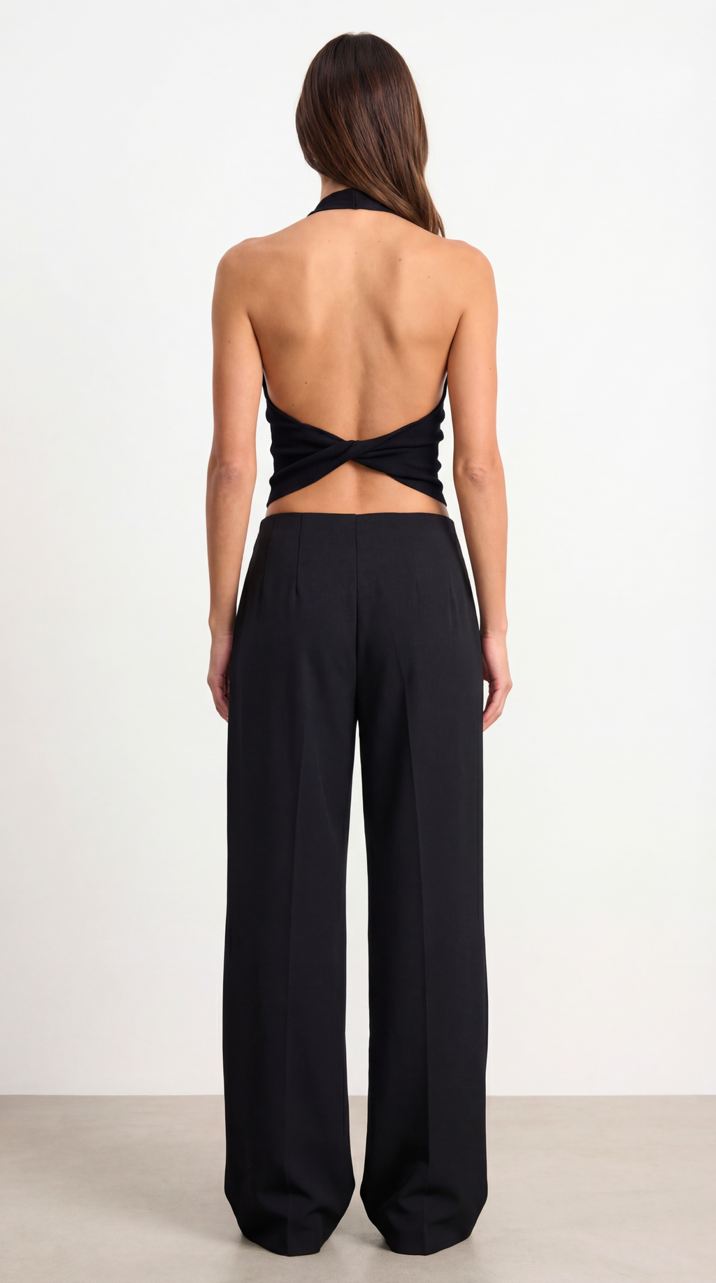 YANA BLACK BACKLESS BASIC TOP