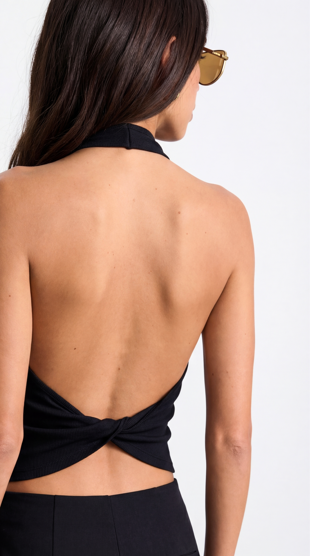 YANA BLACK BACKLESS BASIC TOP