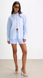 SAINT MAVİ GÖMLEK ŞORT TAKIM