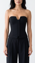 GRACE BLACK STRAPLESS CORSET