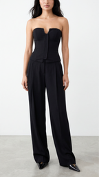 GRACE SİYAH STRAPLEZ KORSE