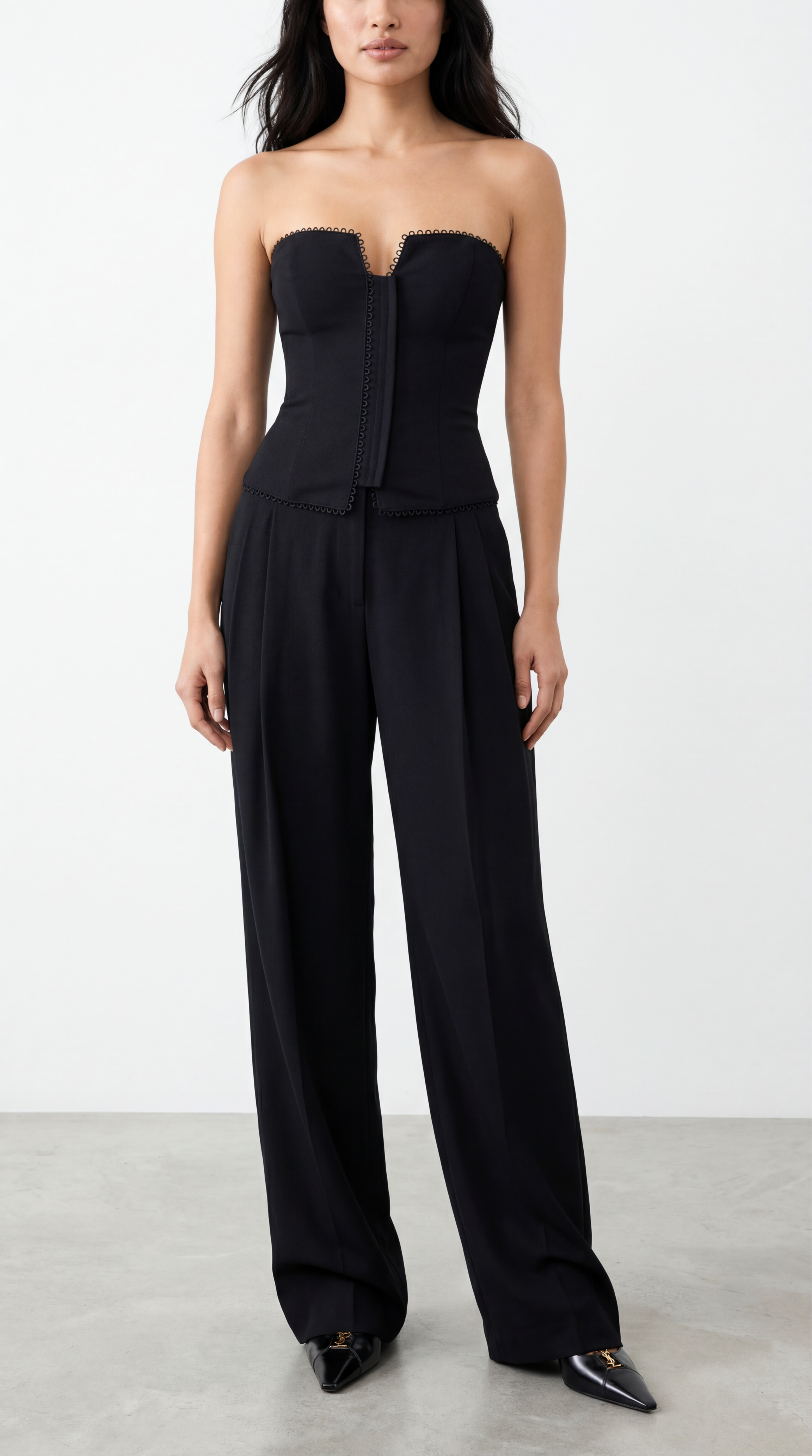 GRACE SİYAH STRAPLEZ KORSE