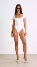 ROW BEYAZ AGRAFLI BODYSUIT