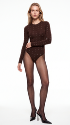 EMERY KAHVERENGİ METAL DETAYLI BODYSUIT