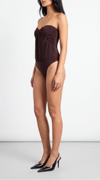 JEMMA KAHVERENGİ BÜSTİYER BODYSUIT