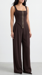 NAOMI KAHVERENGİ AGRAFLI KORSE