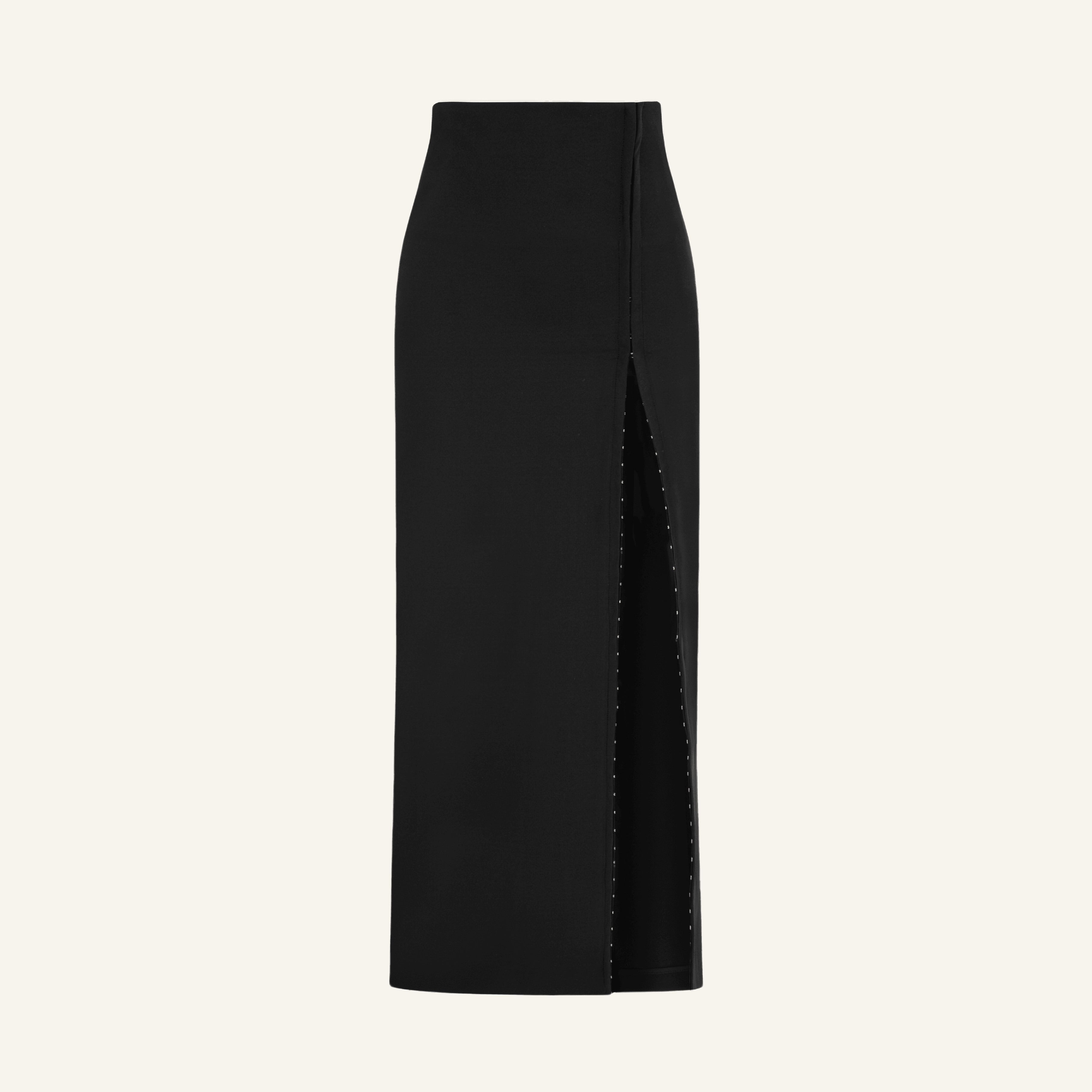 LUCEE BLACK SLIPPED SKIRT