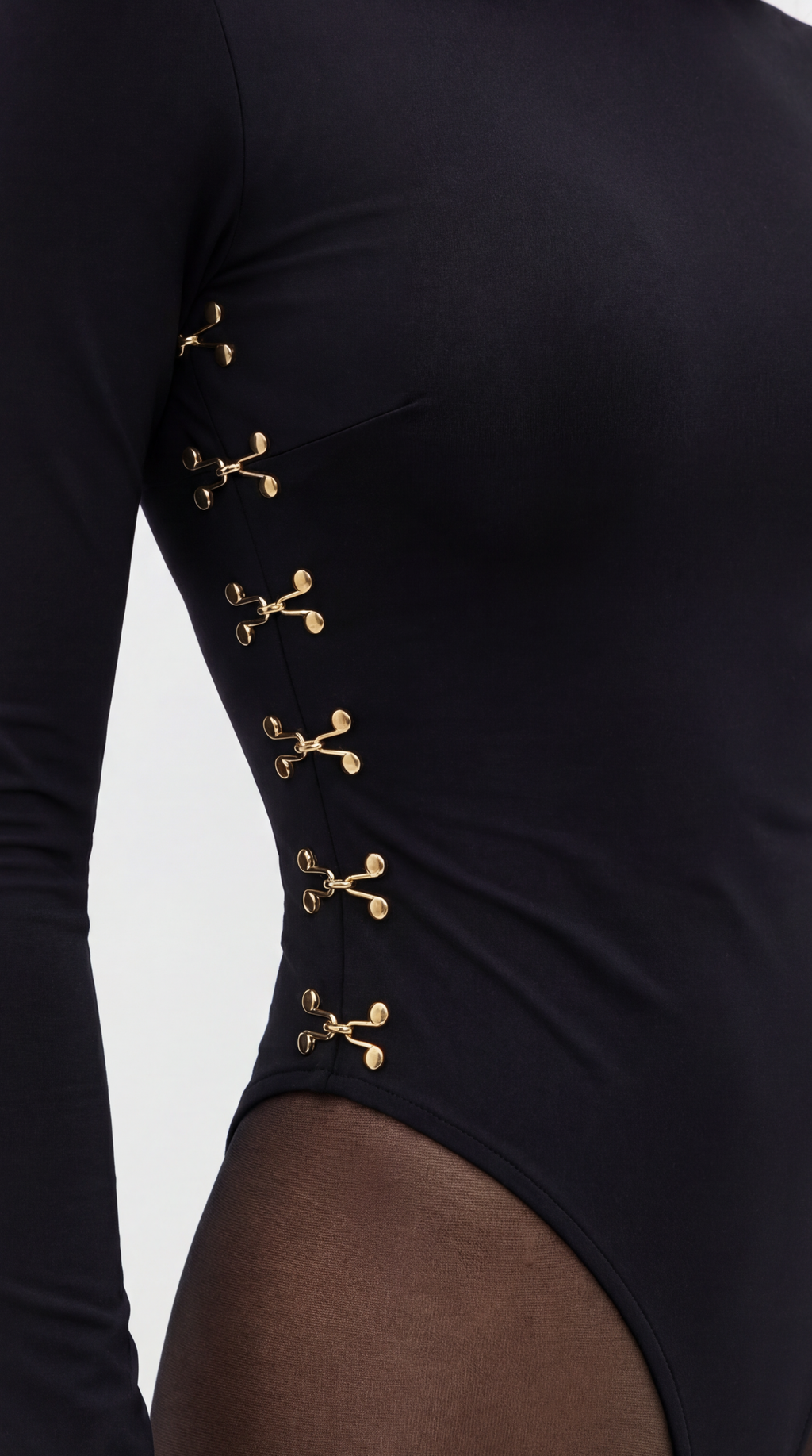 QUINN SİYAH BİSİKLET YAKA BODYSUIT