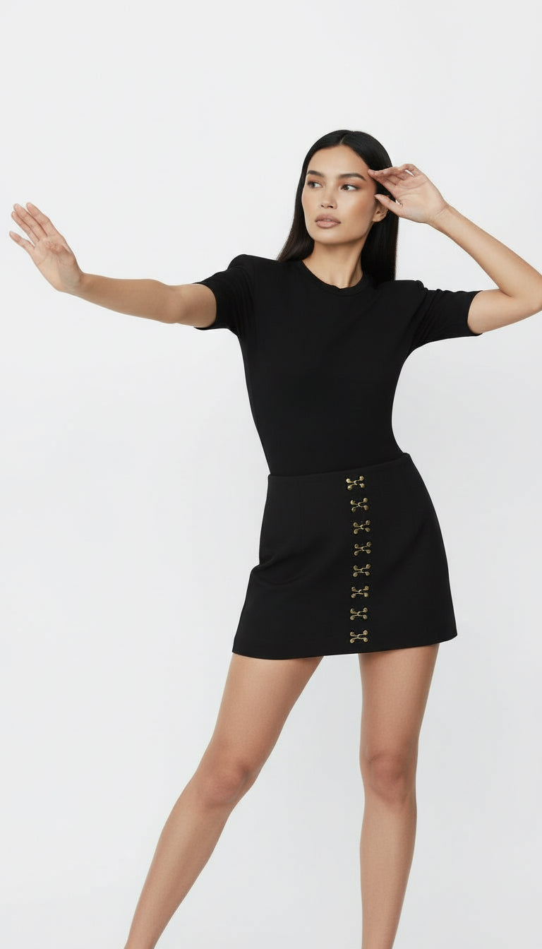 LYLE SİYAH MİNİ ETEK