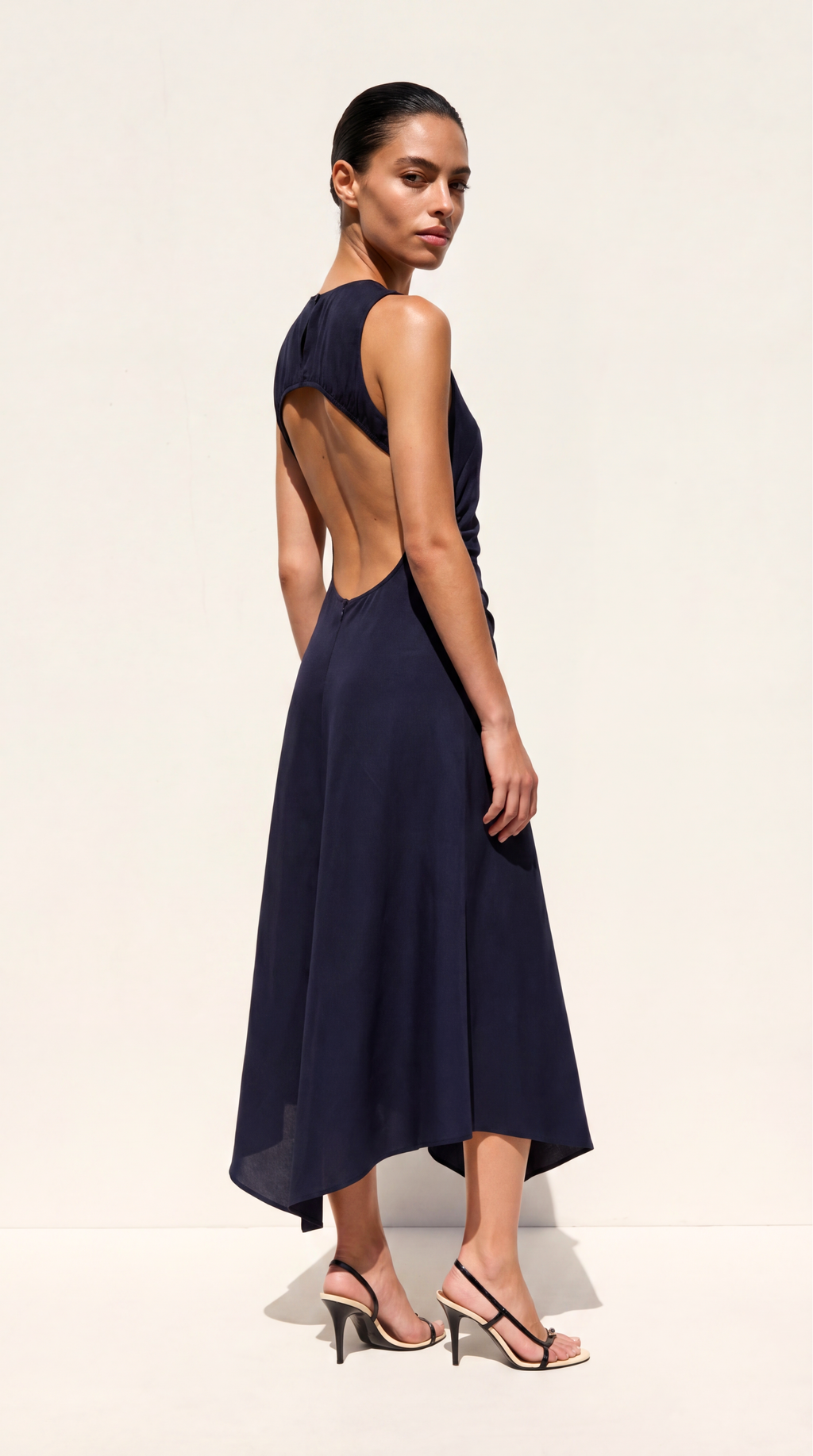 CEDRA ASİMETRİK UZUN ELBİSE