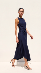 CEDRA ASİMETRİK UZUN ELBİSE