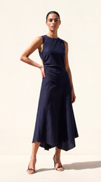 CEDRA ASİMETRİK UZUN ELBİSE