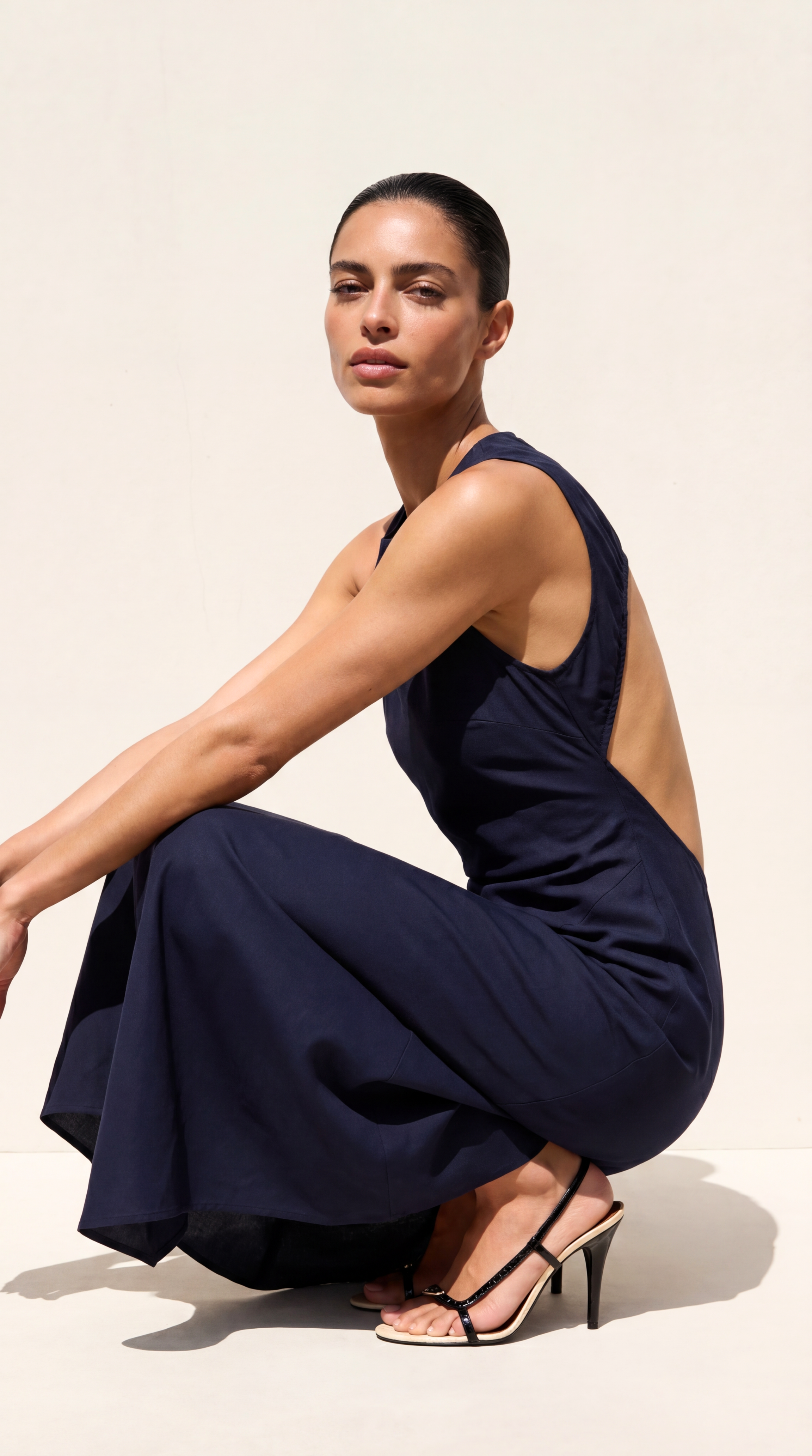 CEDRA ASİMETRİK UZUN ELBİSE