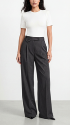 GARTER GRAY PALAZZO TROUSERS