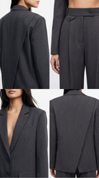 GARTER GRAY PALAZZO TROUSERS