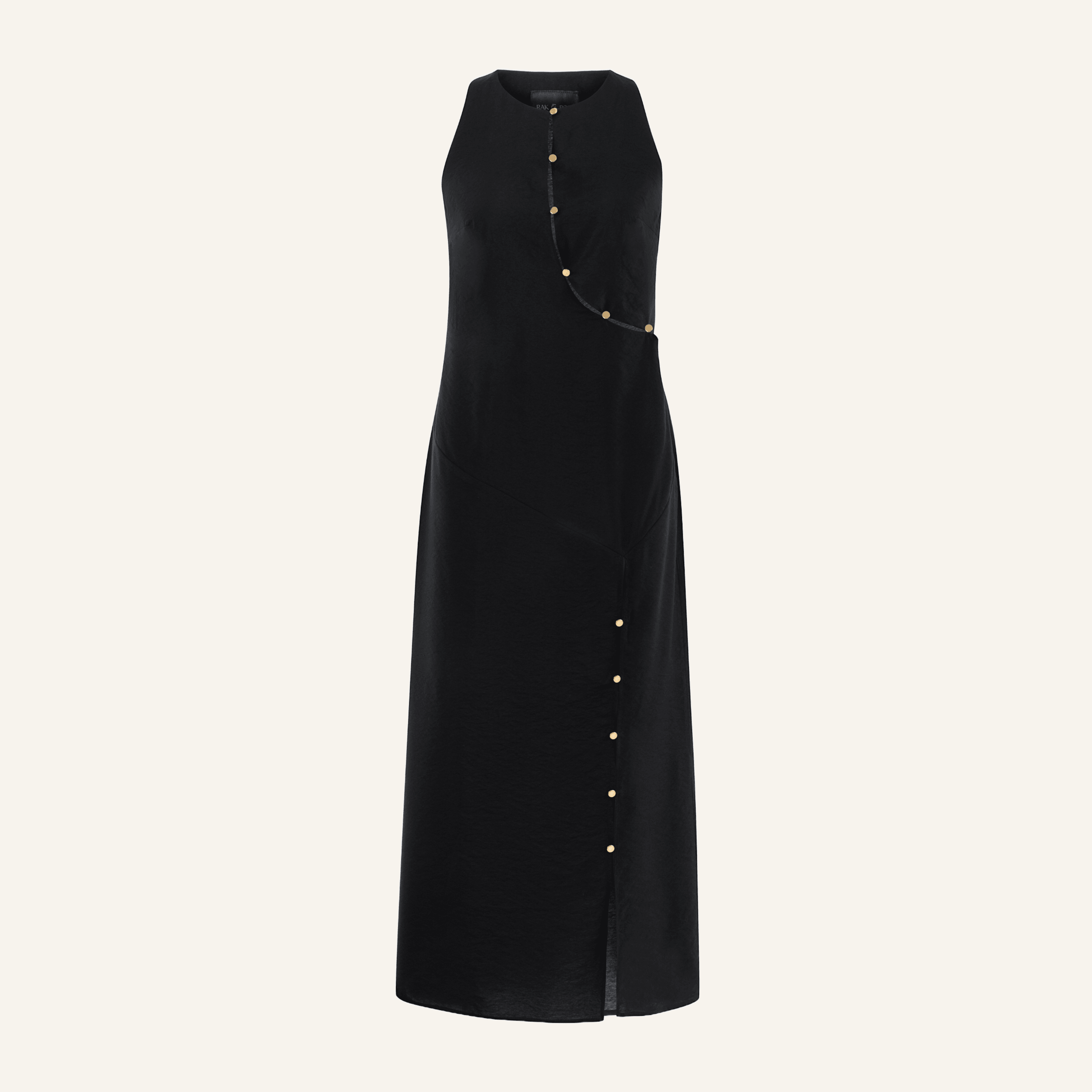 ADALYNN BLACK BUTTON DETAIL DRESS