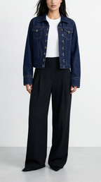 WES DENIM AGRAFTED JACKET