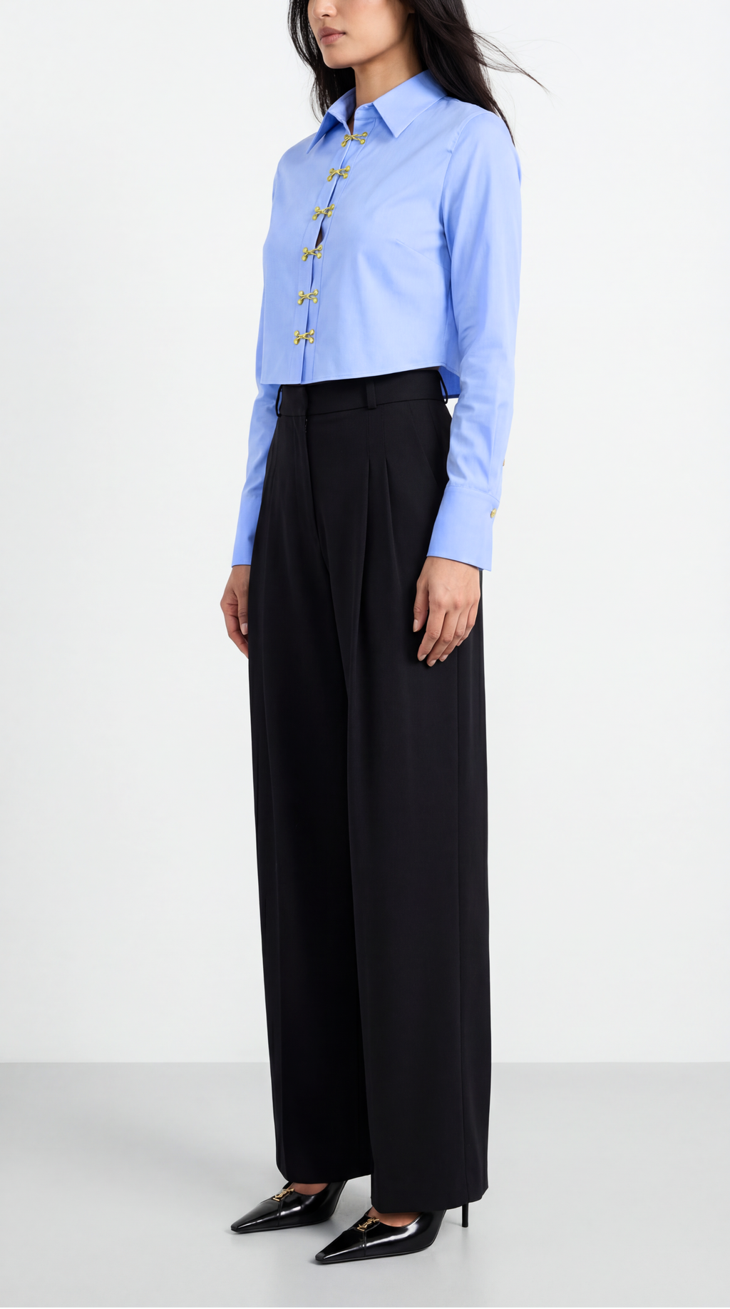 DREW AGRAF DETAYLI MAVİ GÖMLEK