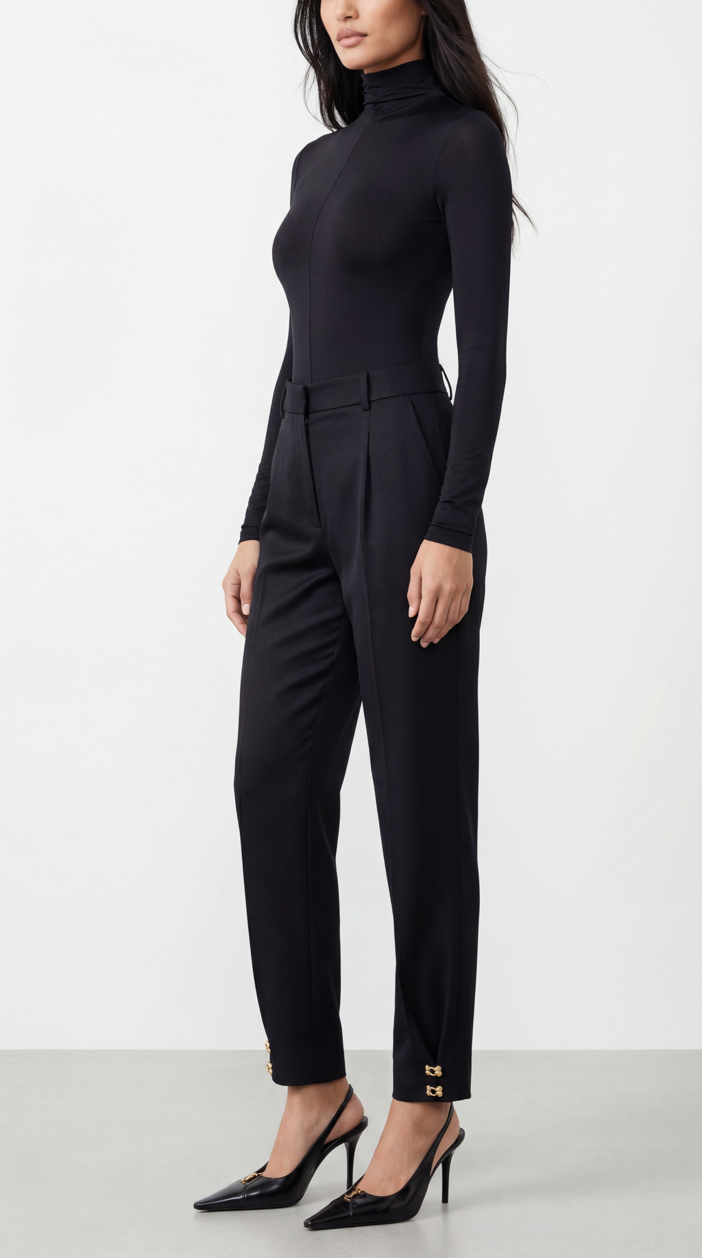 ELFI WOOL AFGRAPH DETAILED TROUSERS