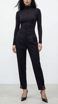 ELFI WOOL AFGRAPH DETAILED TROUSERS