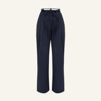 FLEUR DARK BLUE PALAZZO TROUSERS