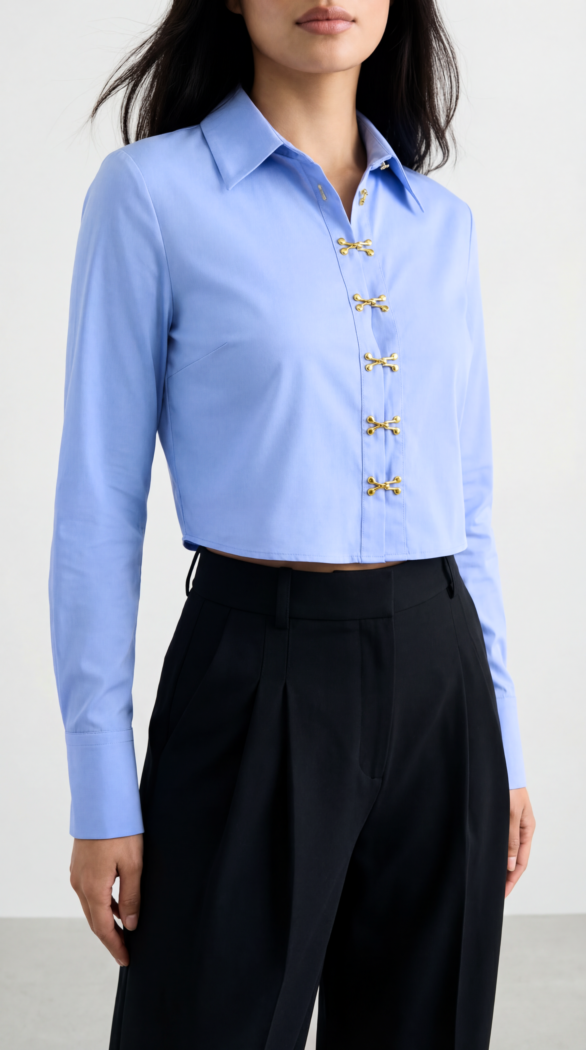 DREW AGRAF DETAYLI MAVİ GÖMLEK