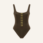 UMA SLEEVELESS BROWN BODYSUIT