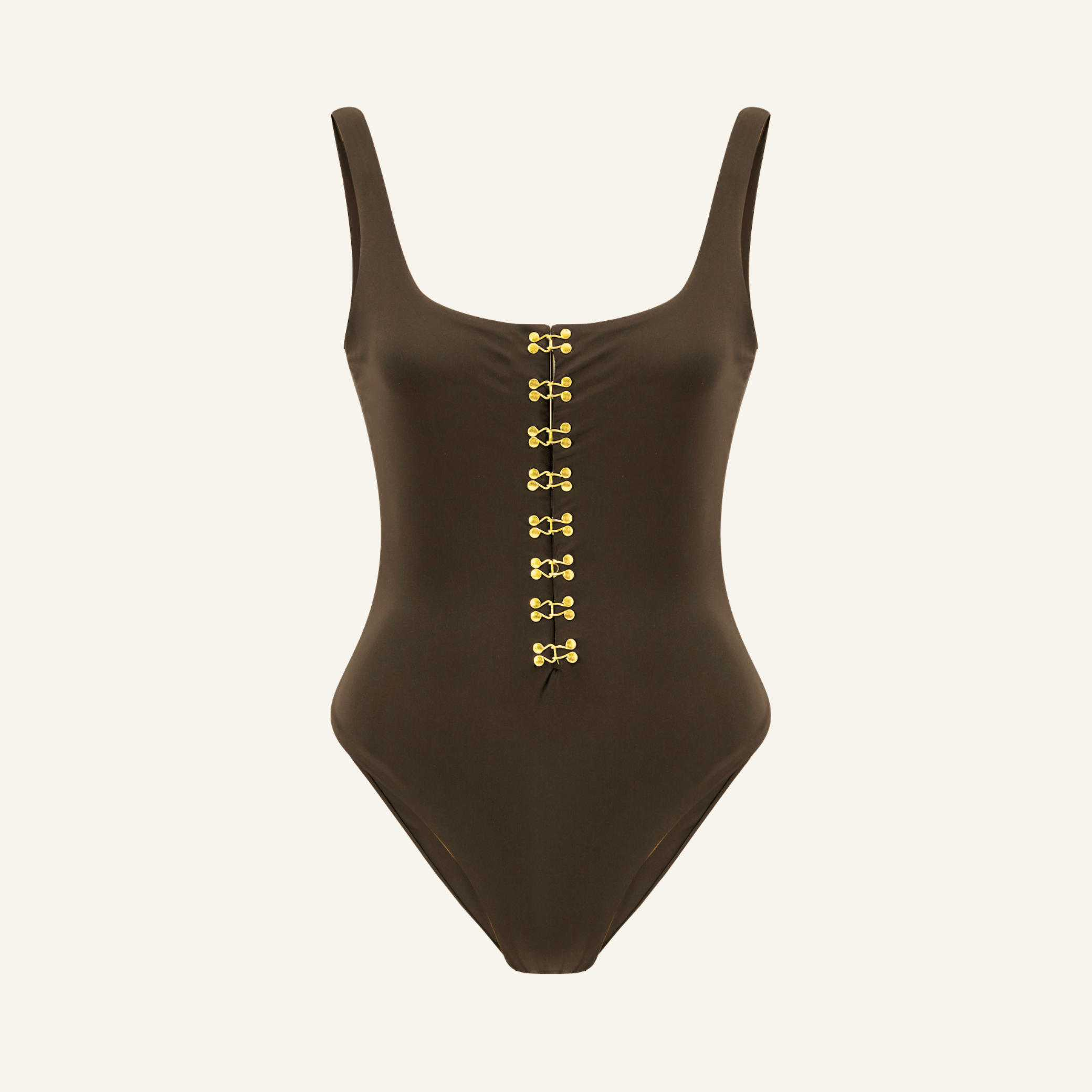 UMA SLEEVELESS BROWN BODYSUIT