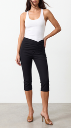 STUD SİYAH CAPRI PANTOLON
