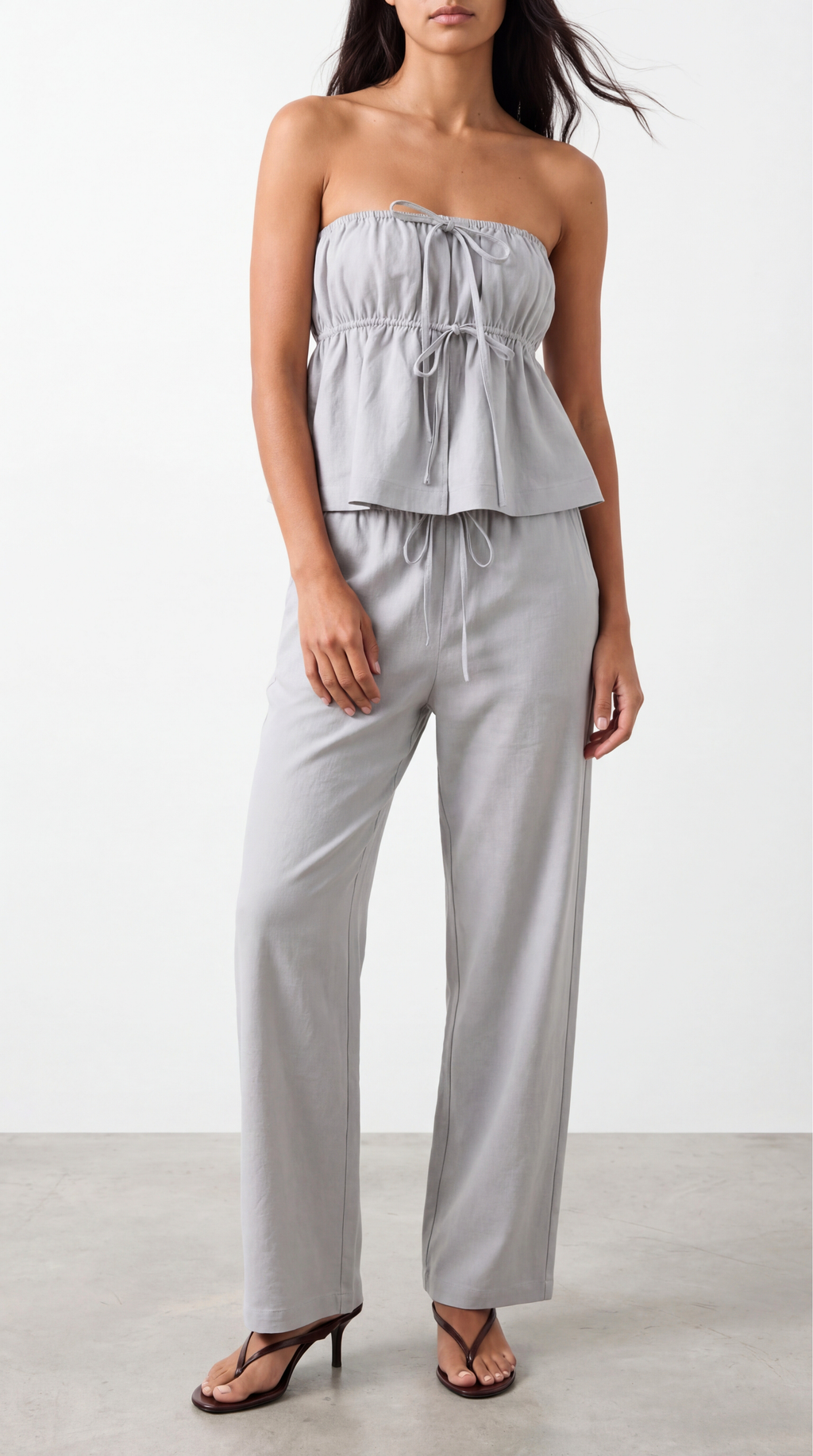 PAIGE ORGANIC LINEN GREY SUIT