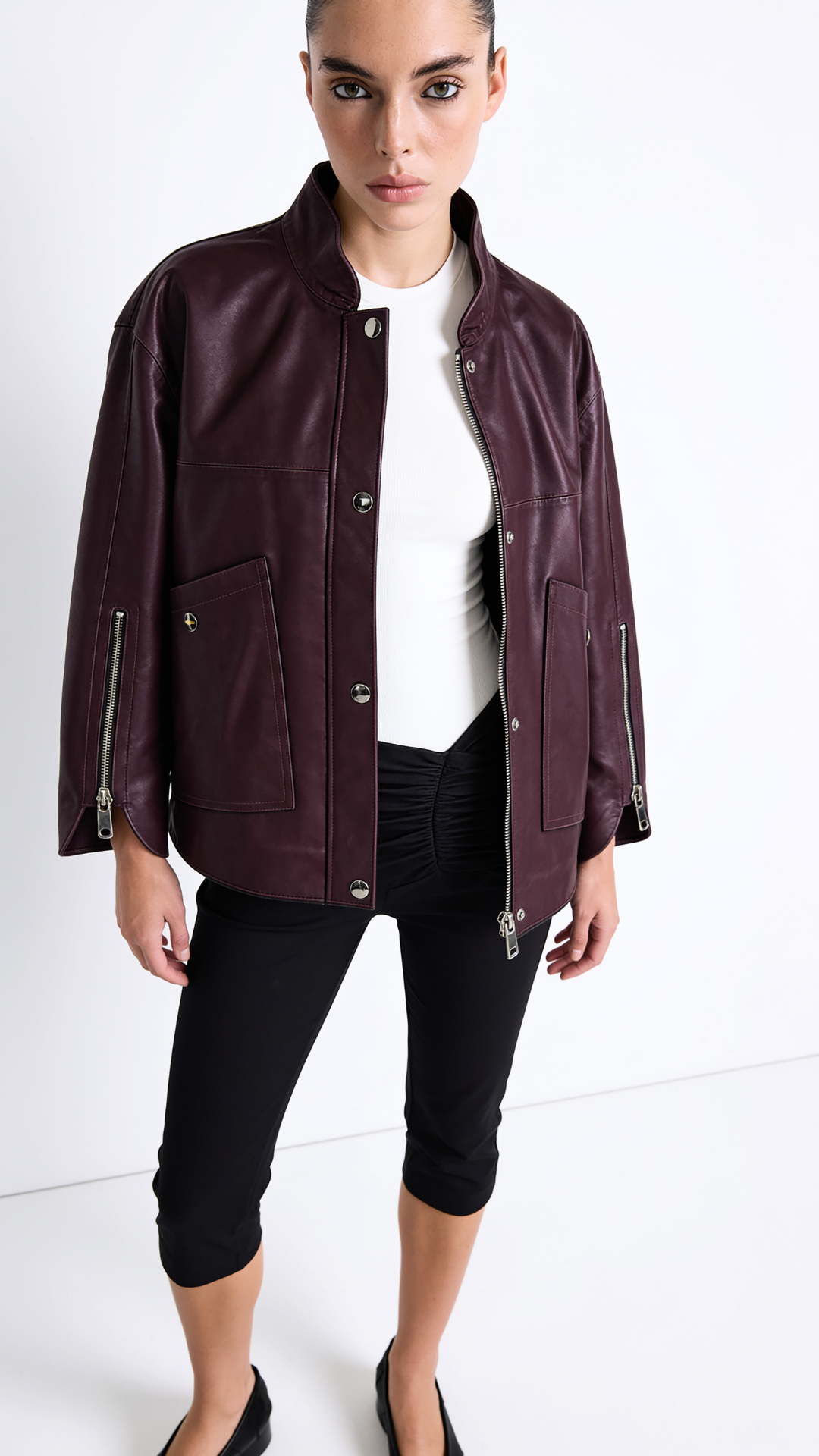 MARLOW BORDO KUZU DERİSİ CEKET