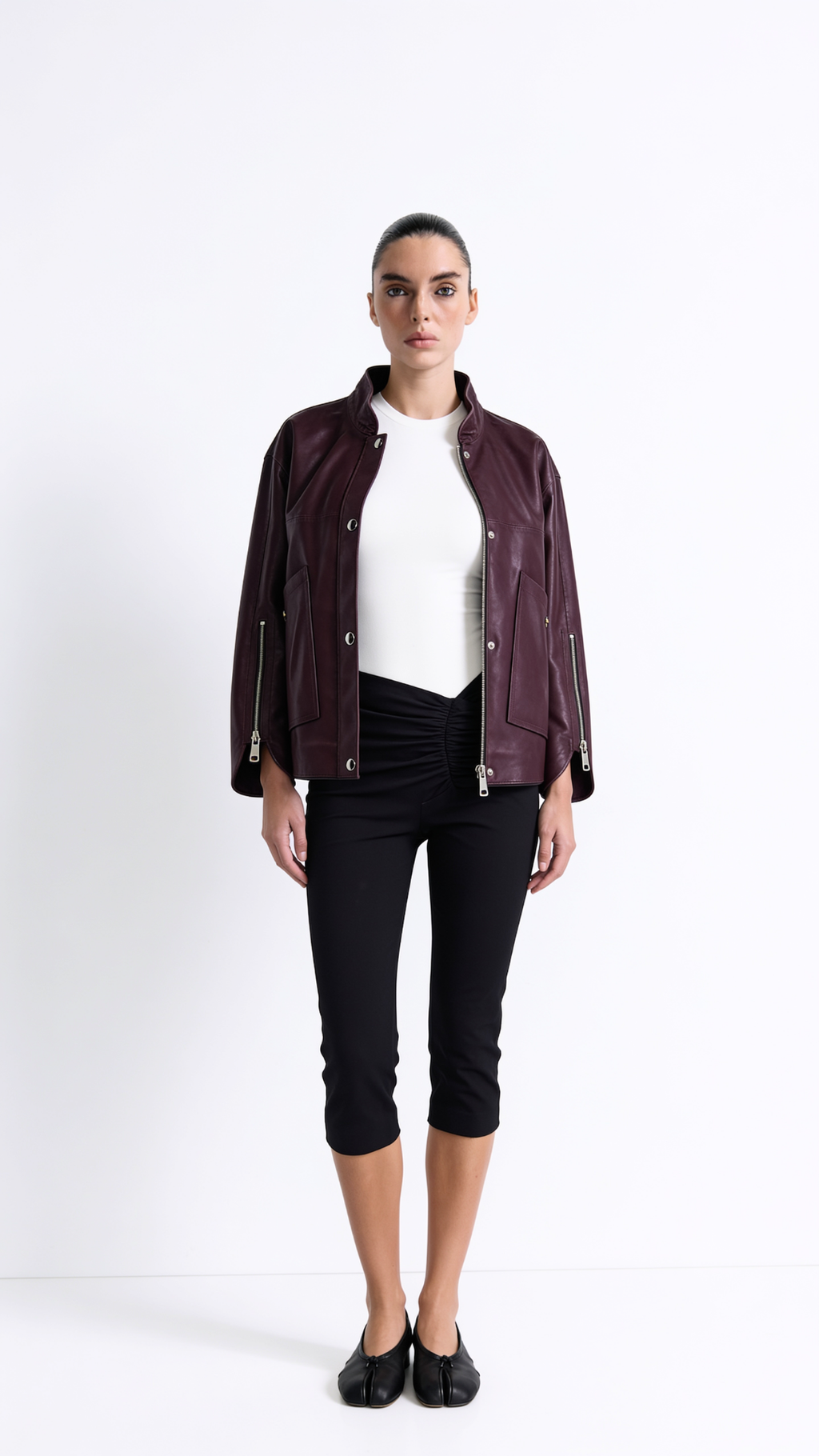 MARLOW BORDO KUZU DERİSİ CEKET