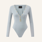 UMA GRİ V YAKA BODYSUIT