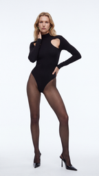 WREN OMUZ DEKOLTELİ SİYAH BODYSUIT