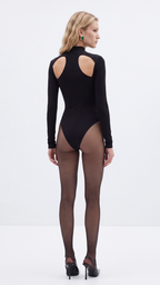 WREN OMUZ DEKOLTELİ SİYAH BODYSUIT