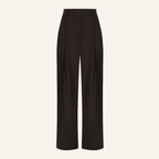 LOVIS WOOL BROWN PALAZZO TROUSERS