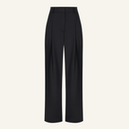 LOVIS WOOL BLACK PALAZZO TROUSERS