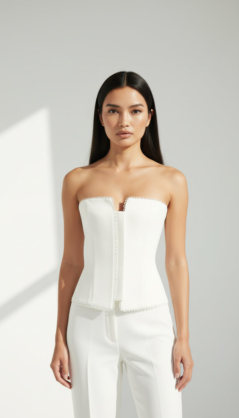 GRACE ECRU STRAPLESS CORSET