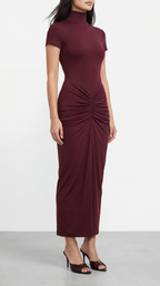 ROMY BORDEAUX LONG DRESS 