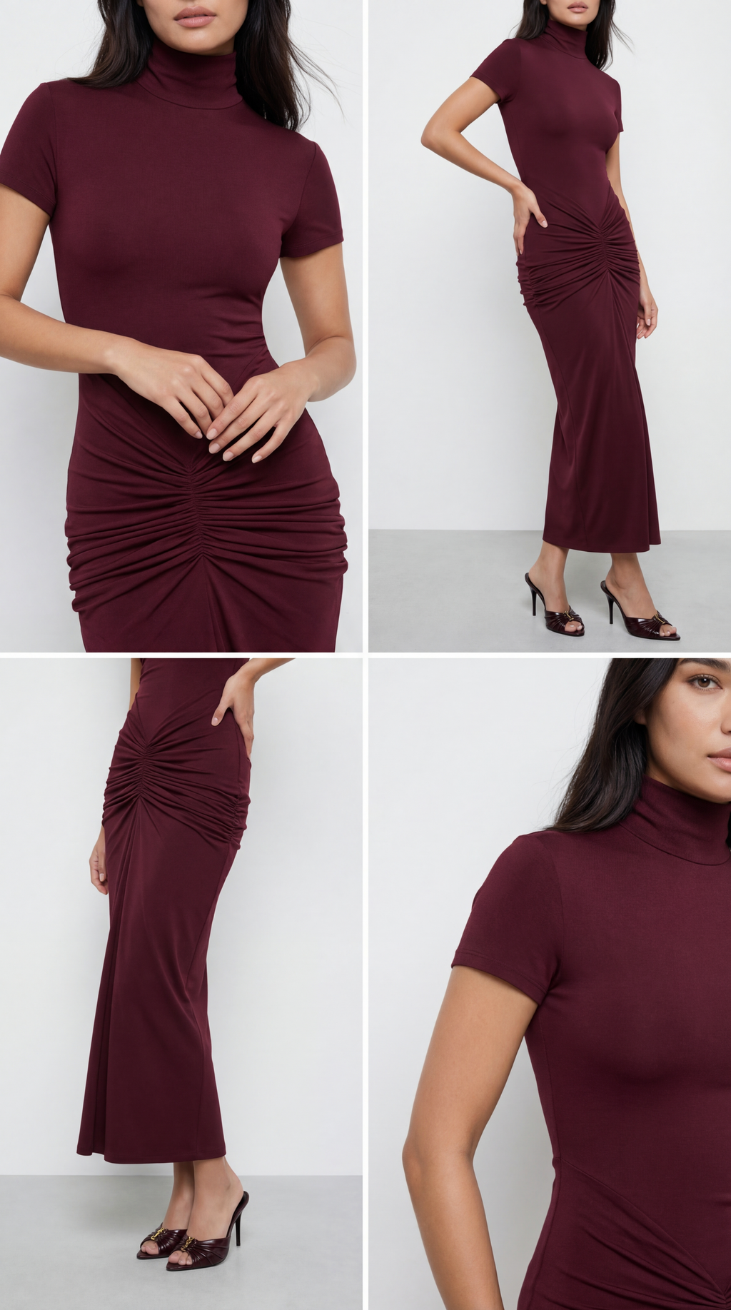 ROMY BORDEAUX LONG DRESS 