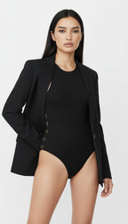 FAYE BLACK HALTER BODYSUIT 