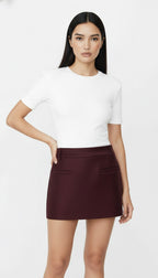 MONDE YÜN BORDO MİNİ ETEK