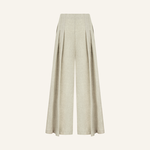 WILLOW ORGANİK KETEN ÇİFT PİLE PANTOLON